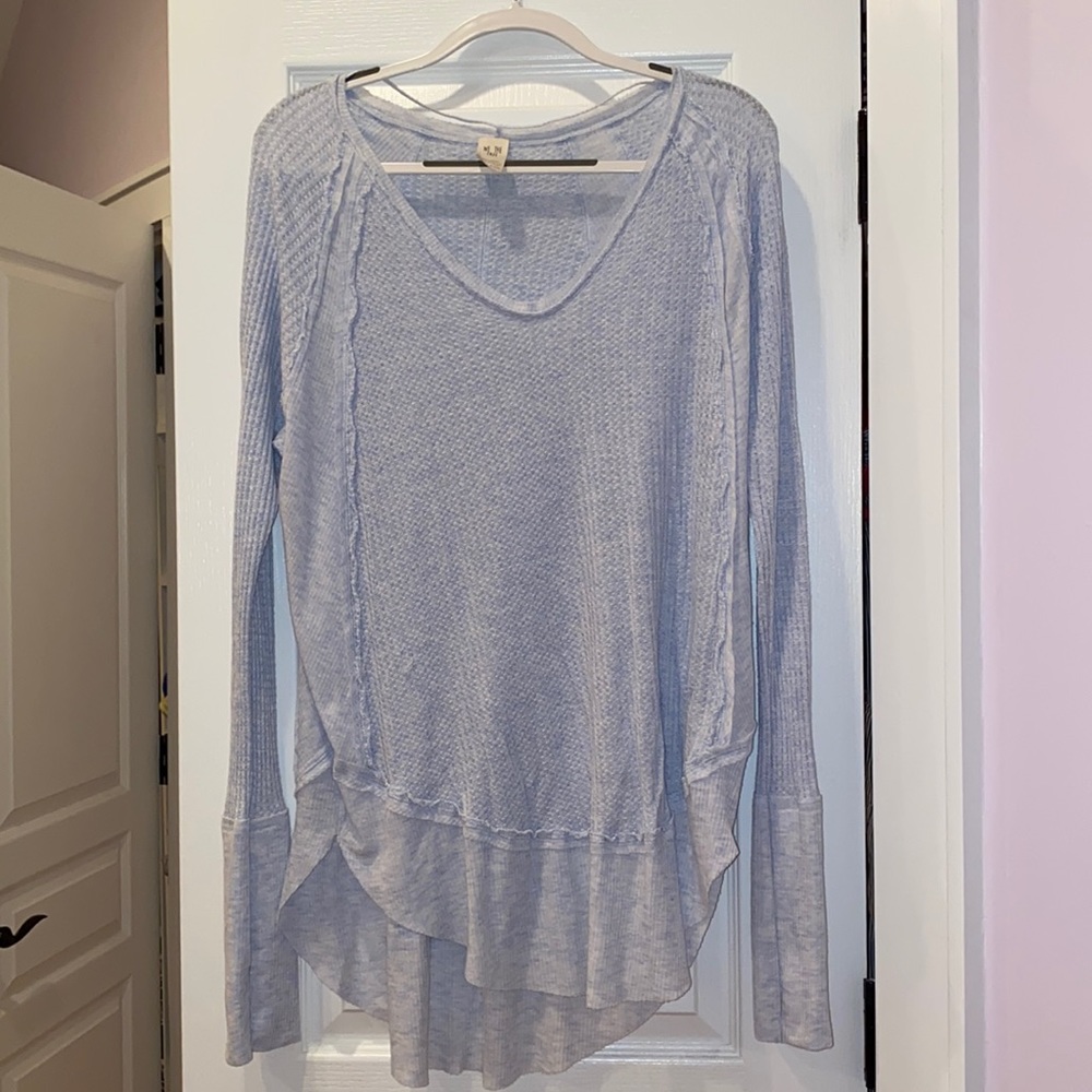 Free People Waffle Knit Shirt
